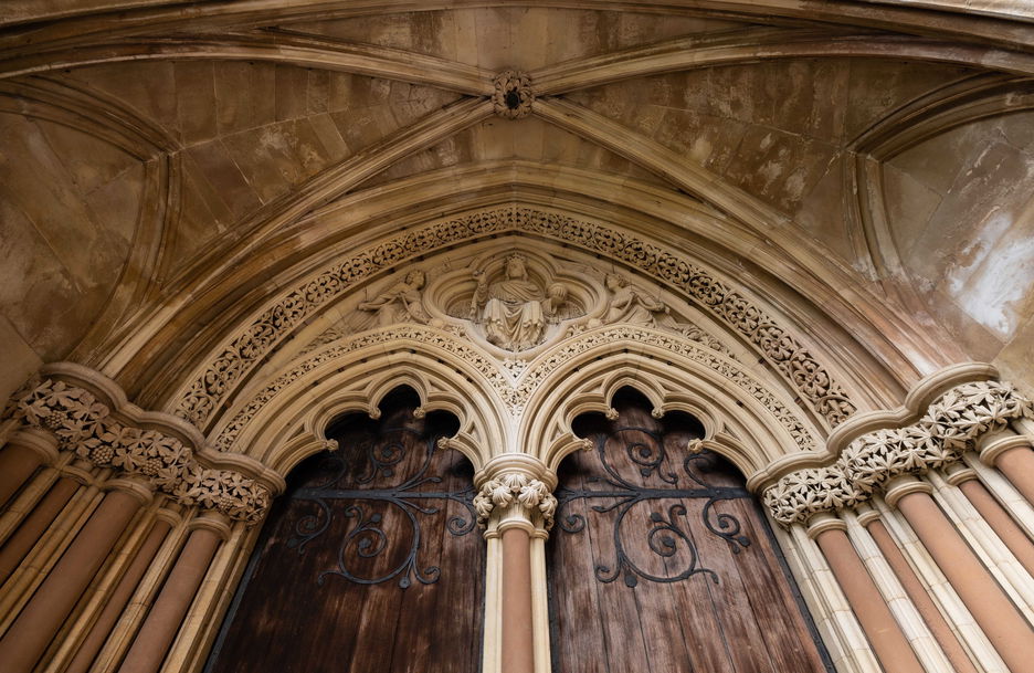 Ceiling of cathedral entrance