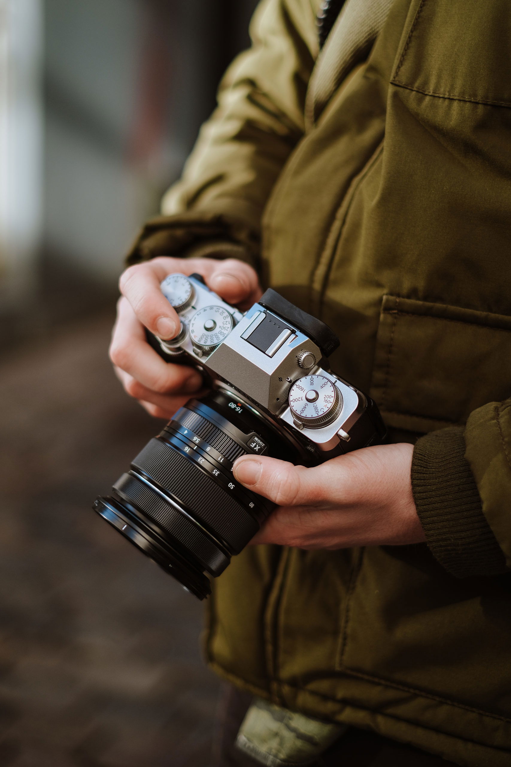 Fotografieren im Winter: FUJIFILM X-T4 mit Fotograf
