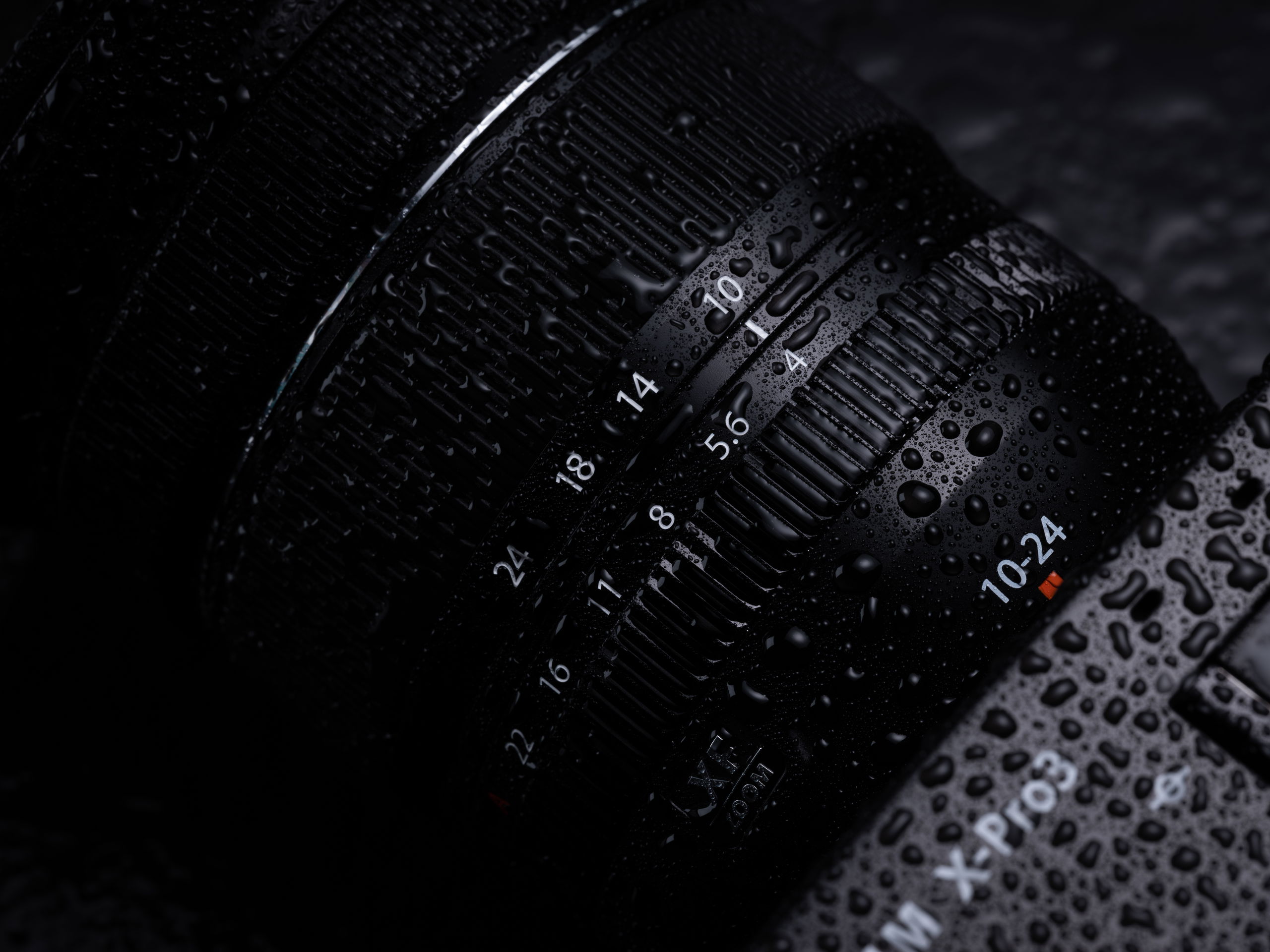 Fotografieren im Winter: FUJIFILM X-Pro3 mit Regentropfen