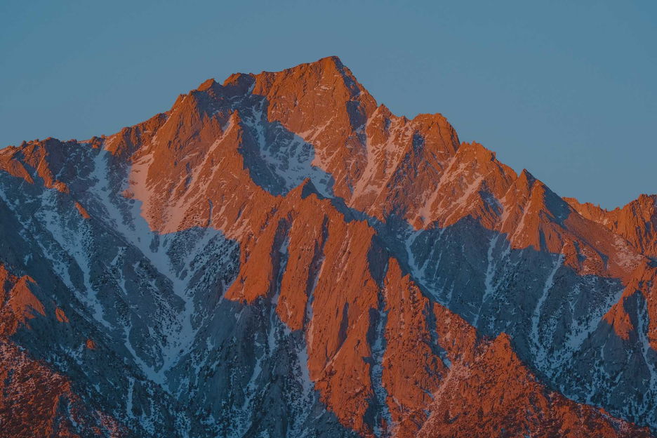 A reddish mountaintop vista