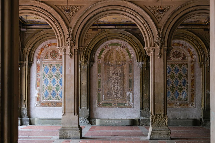 Wedding photographer, Petronella Lugemwa tests FUJIFILM X-S10. Image shows ornate stone archways and decorated walls beyond.