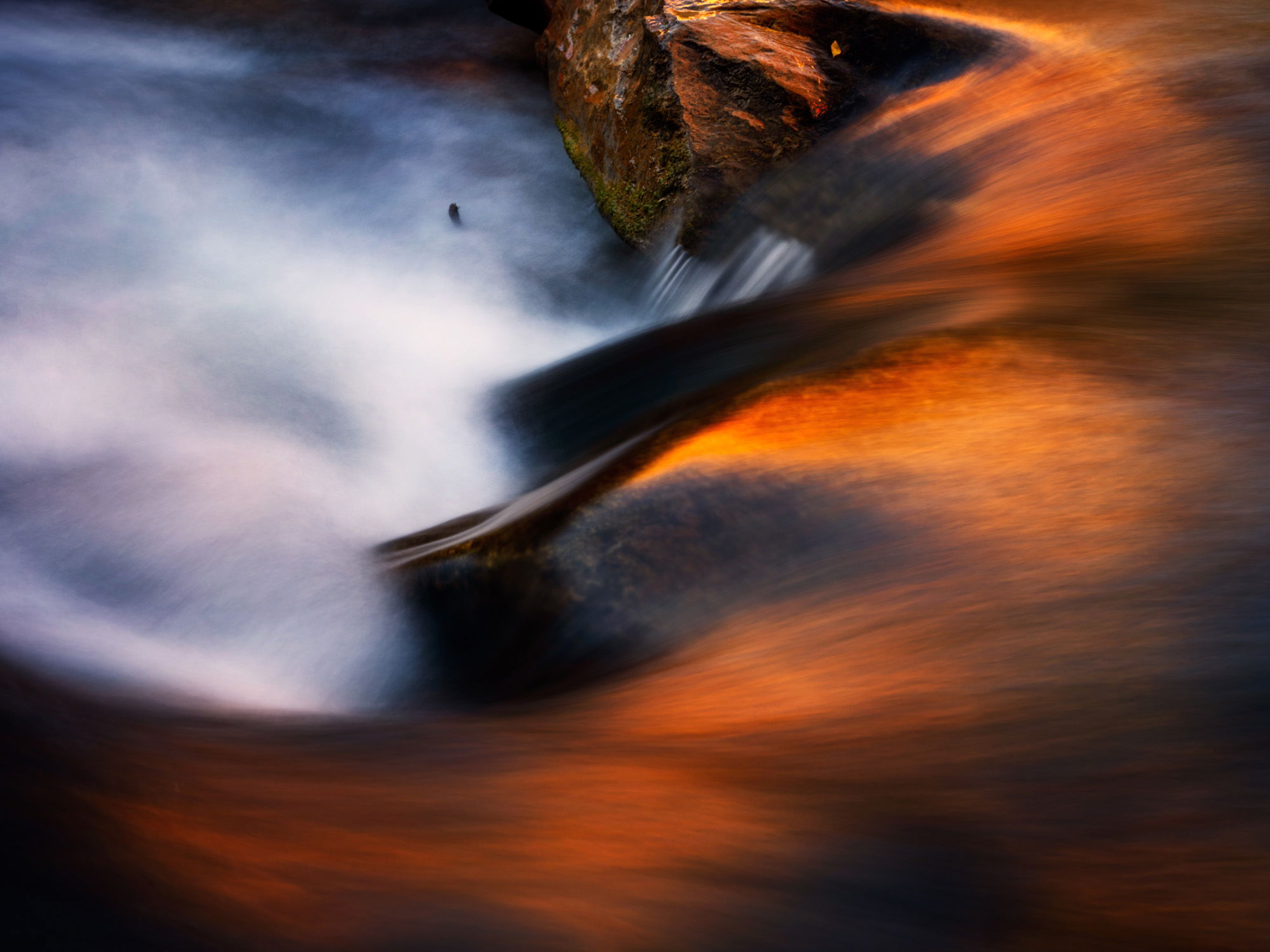 Ethereal streams of water cascade through the Zion national park