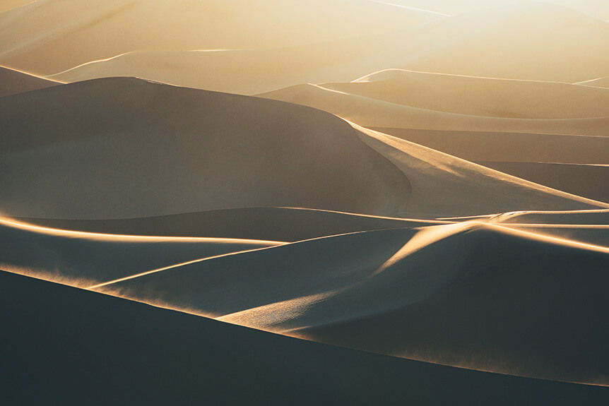 Sun in the sand dunes