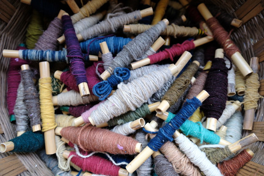 Bundles of wool
