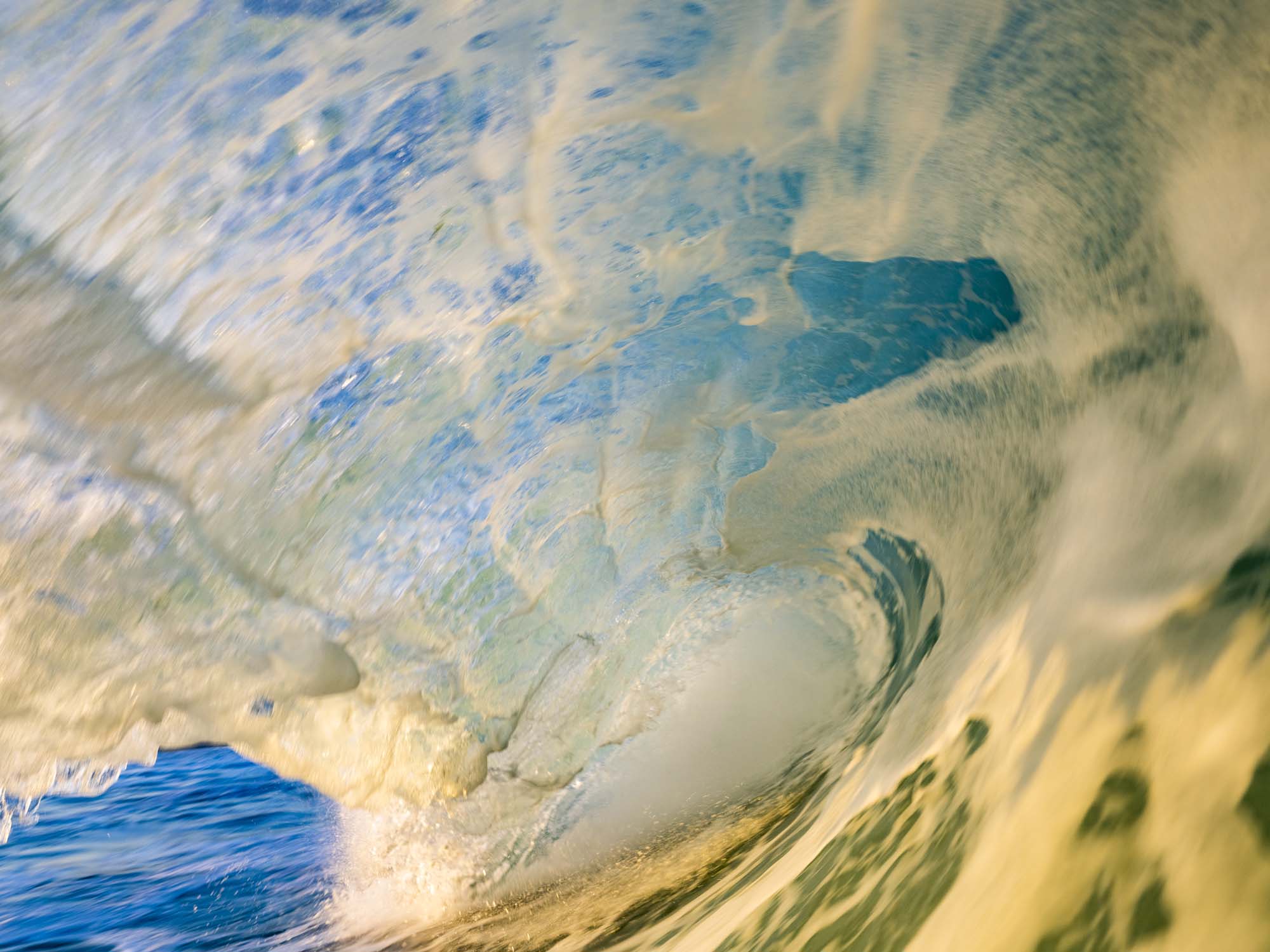 Foam of a wave in the ocean