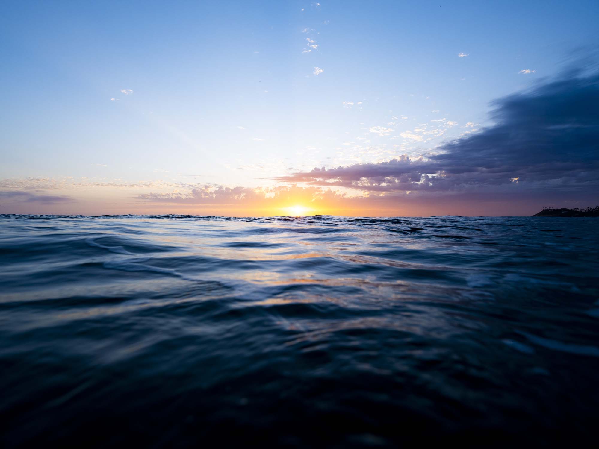 Sunset over the ocean