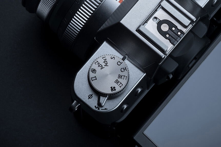 Top plate of FUJIFILM camera