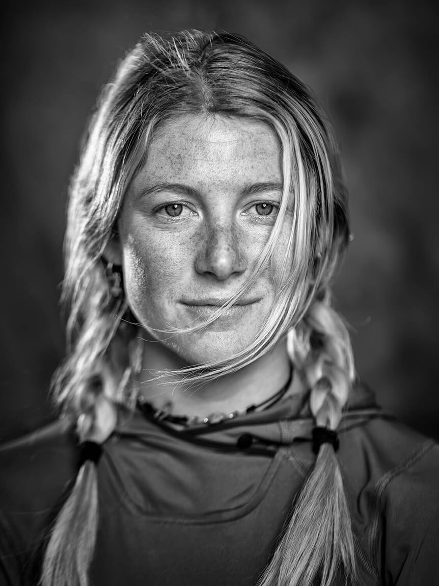 Young woman with braids